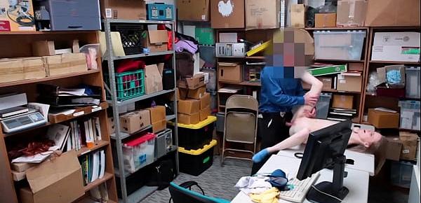 Skinny teen shoplyfter Catarina Petrov sob and slob knob